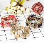 FIBO STEEL 6 Sets Bohemian Stackable Bead Bracelets for Women Stretch Multilayered Bracelet Set Multicolor Boho Jewelry - Image 5